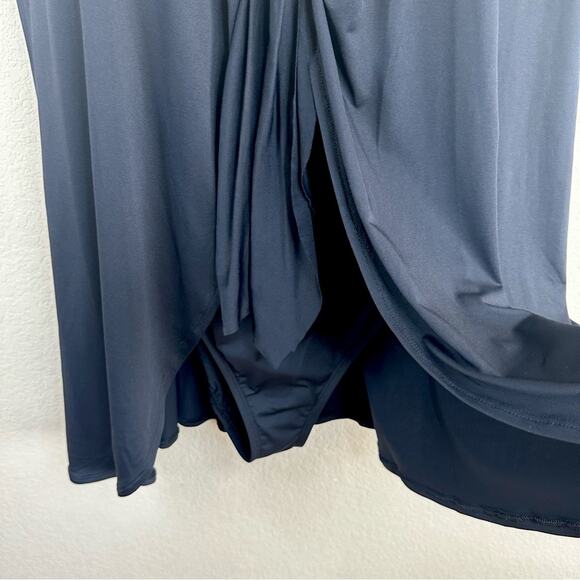 LAUREN RALPH LAUREN PLUS SIZE BLACK BANDEAU FLYAWAY ONE-PIECE SWIMSUIT SIZE 18W - Picture 9 of 13